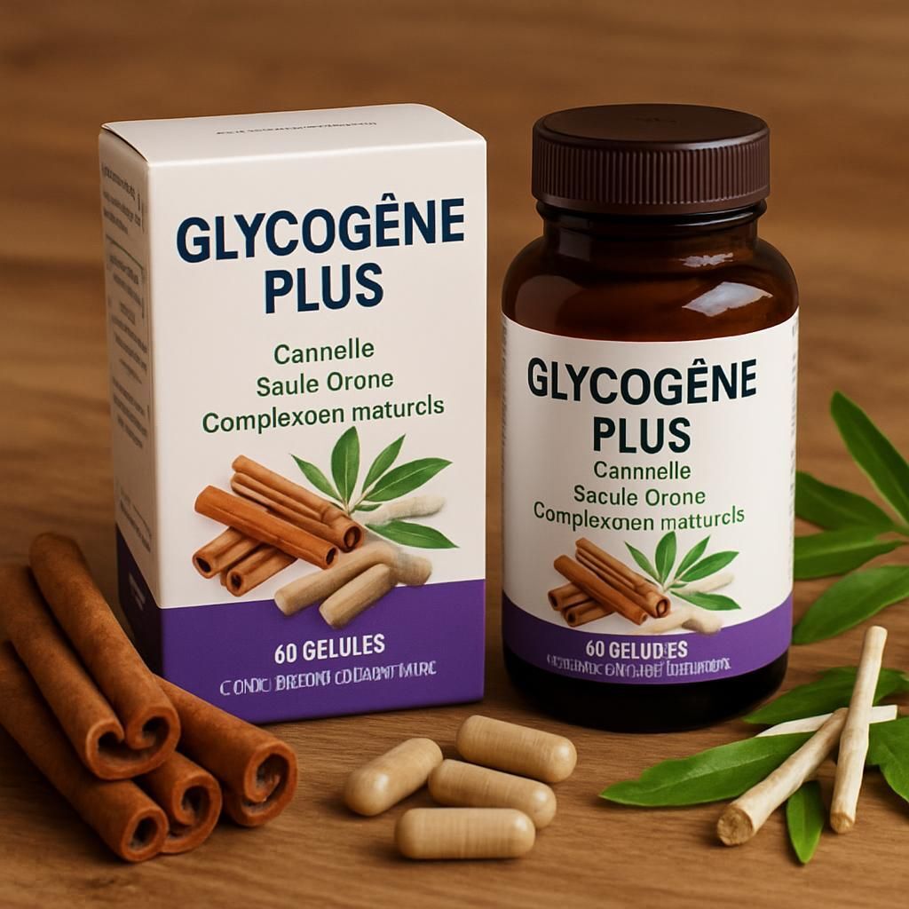 Glycogène Plus - Capsules naturelles pour réguler la glycémie et booster l'énergie au quotidien. Soutenez votre bien-être métabolique facilement.