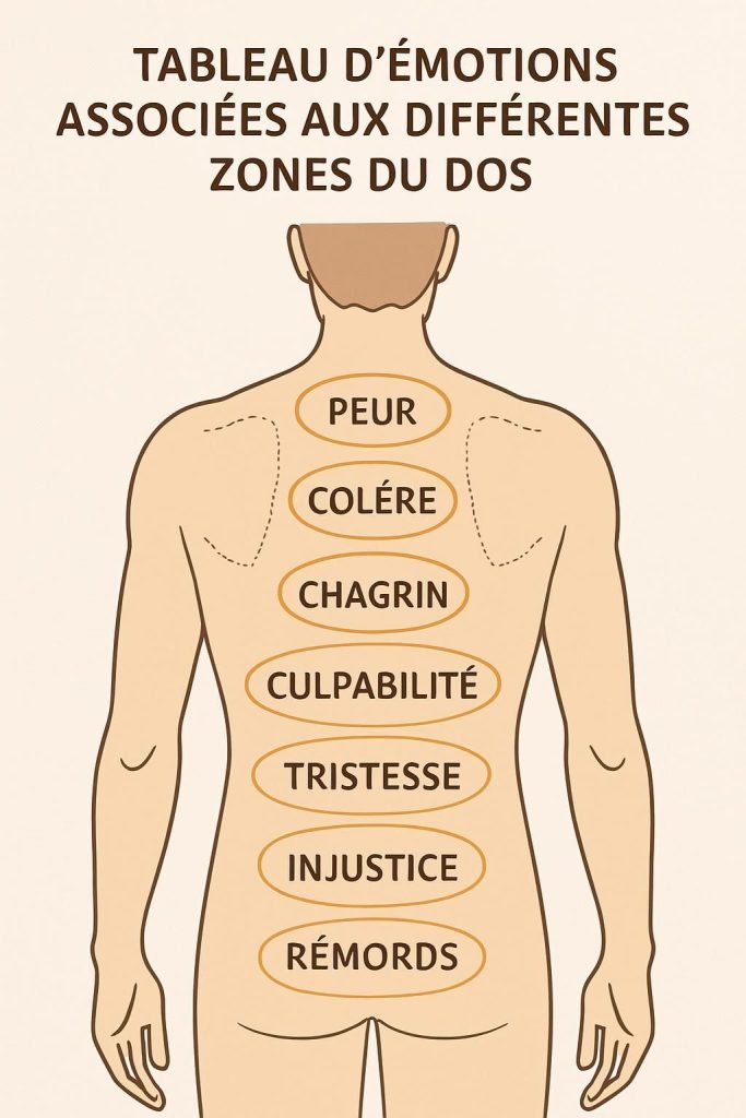 Découvrez comment la carte émotionnelle du dos peut vous aider à identifier l'origine émotionnelle de vos douleurs et mieux comprendre votre corps.