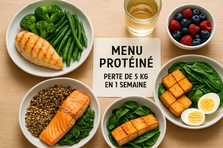 découvrez un menu détaillé pour réussir votre régime protéiné et perdre jusqu'à 5 kg en 1 semaine grâce à des conseils nutritionnels adaptés et faciles à suivre.